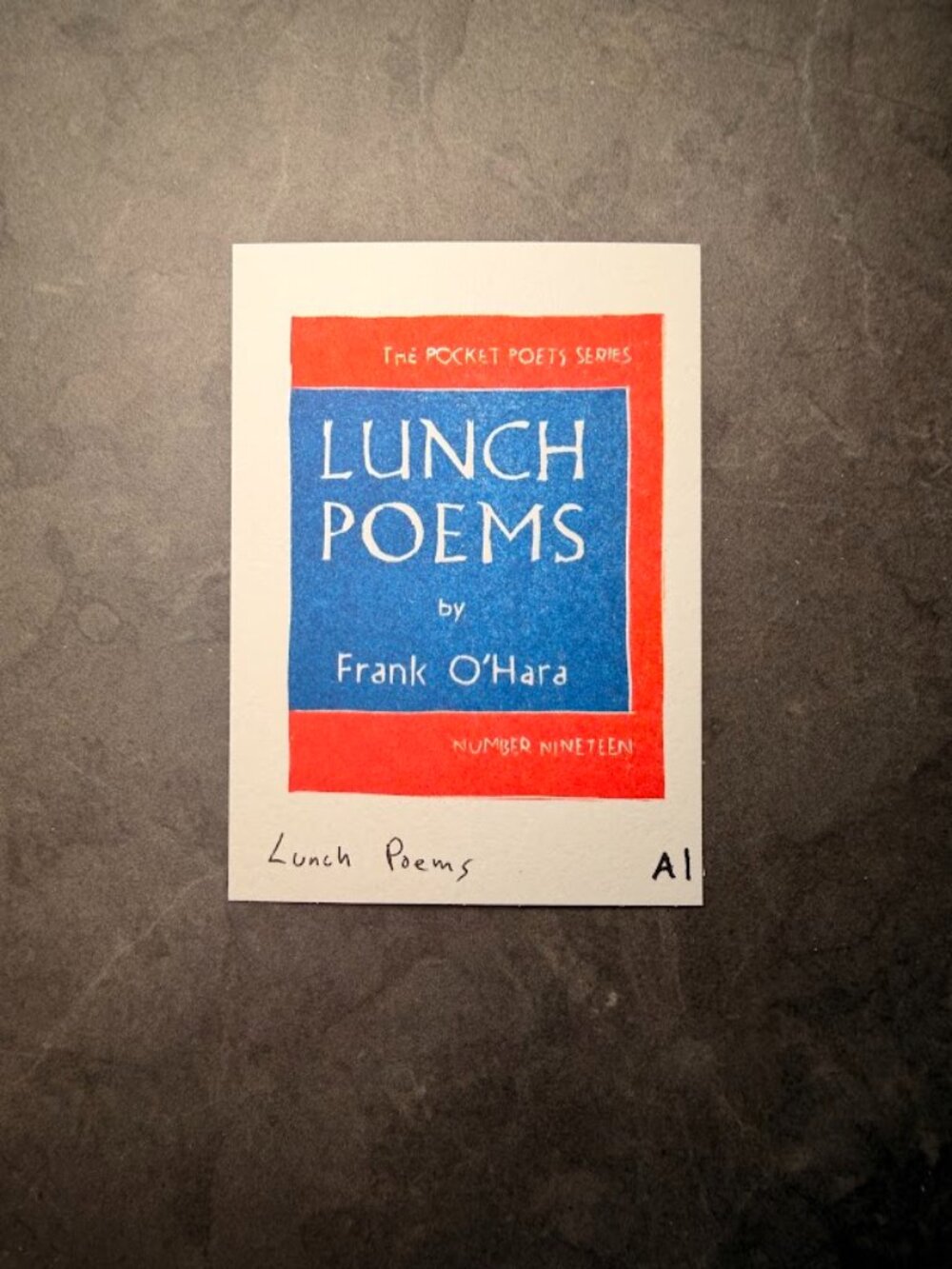 Ana Inciardi Lunch Poems Frank O'Hara Book Cover Mini Art Print